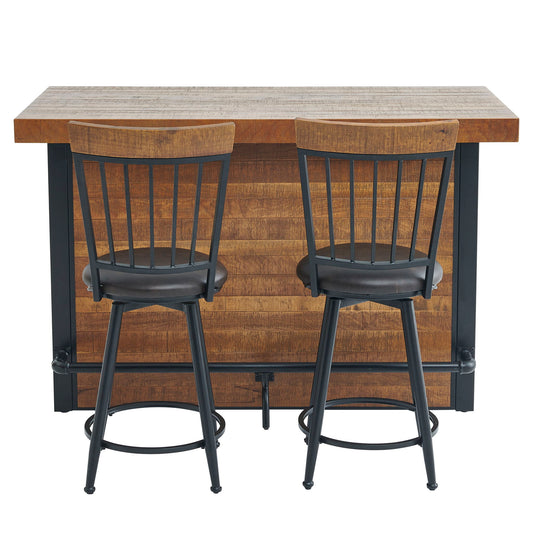 Tyler - 3 Piece Dining Set (Bar Table And Chairs) - Light Brown