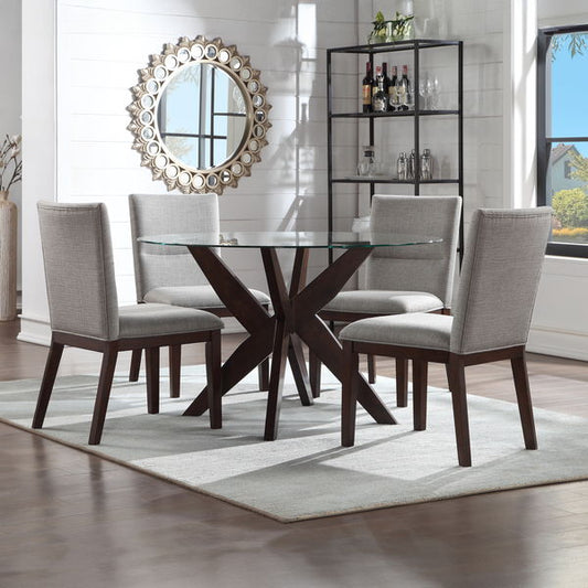 Amalie - 5 Piece Dining Set - Brown