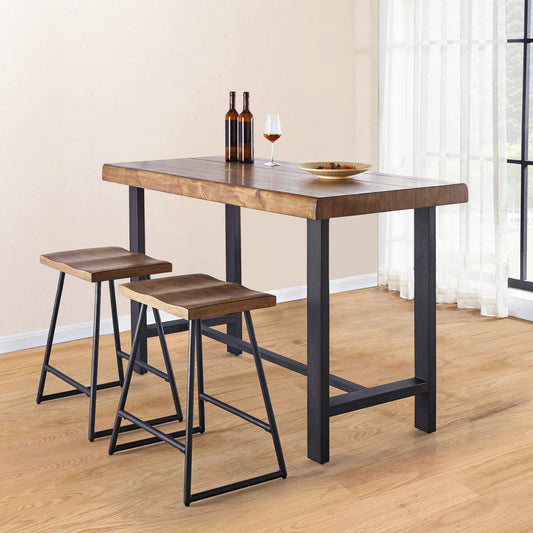 Landon - 3 Piece Counter Height Dining Set - Light Brown