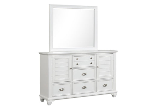 Jamestown - Landscape Mirror - White