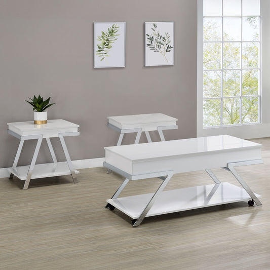 Zena - 3 Piece Occasional Set - White