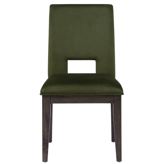 Evan - Velvet Side Chair - Green