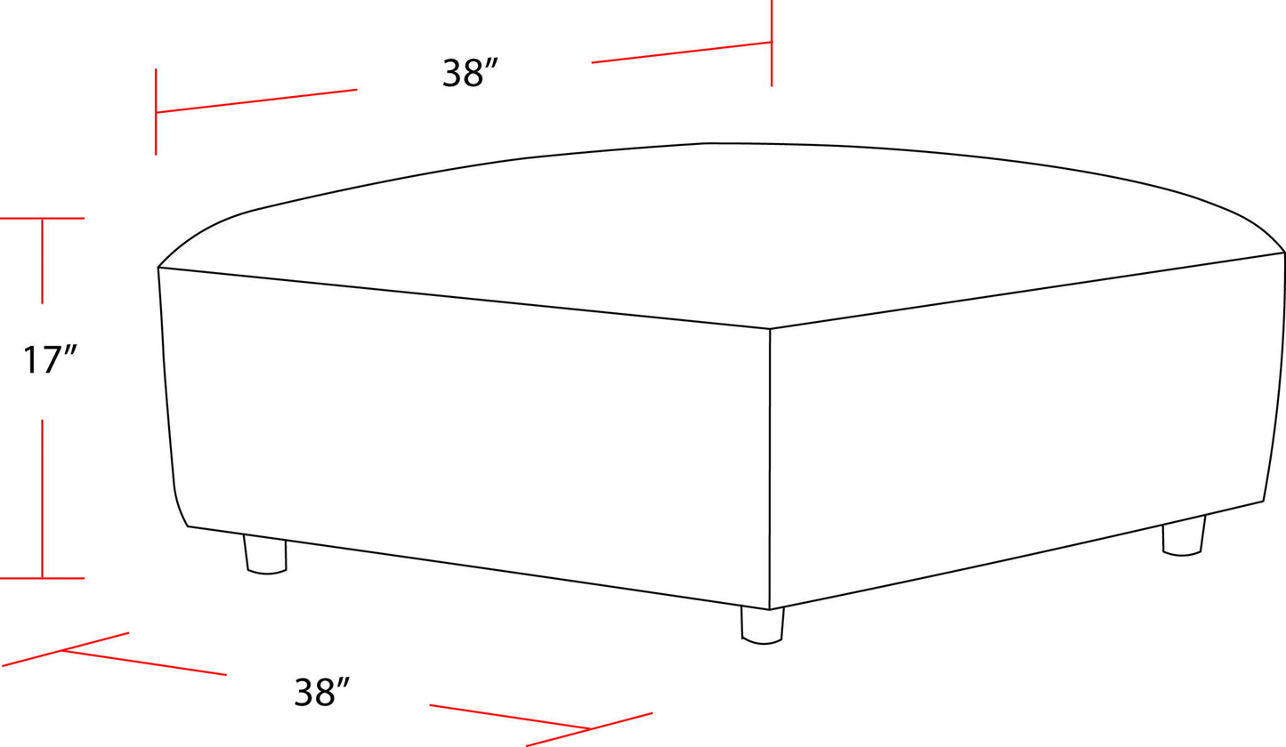 Recess - Ottoman With Casters - Reptile Blue