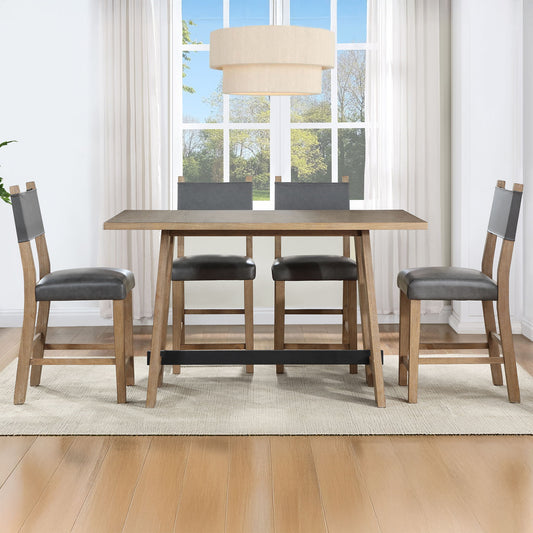 Aubrey - 5 Piece Counter Set - Brown / Black