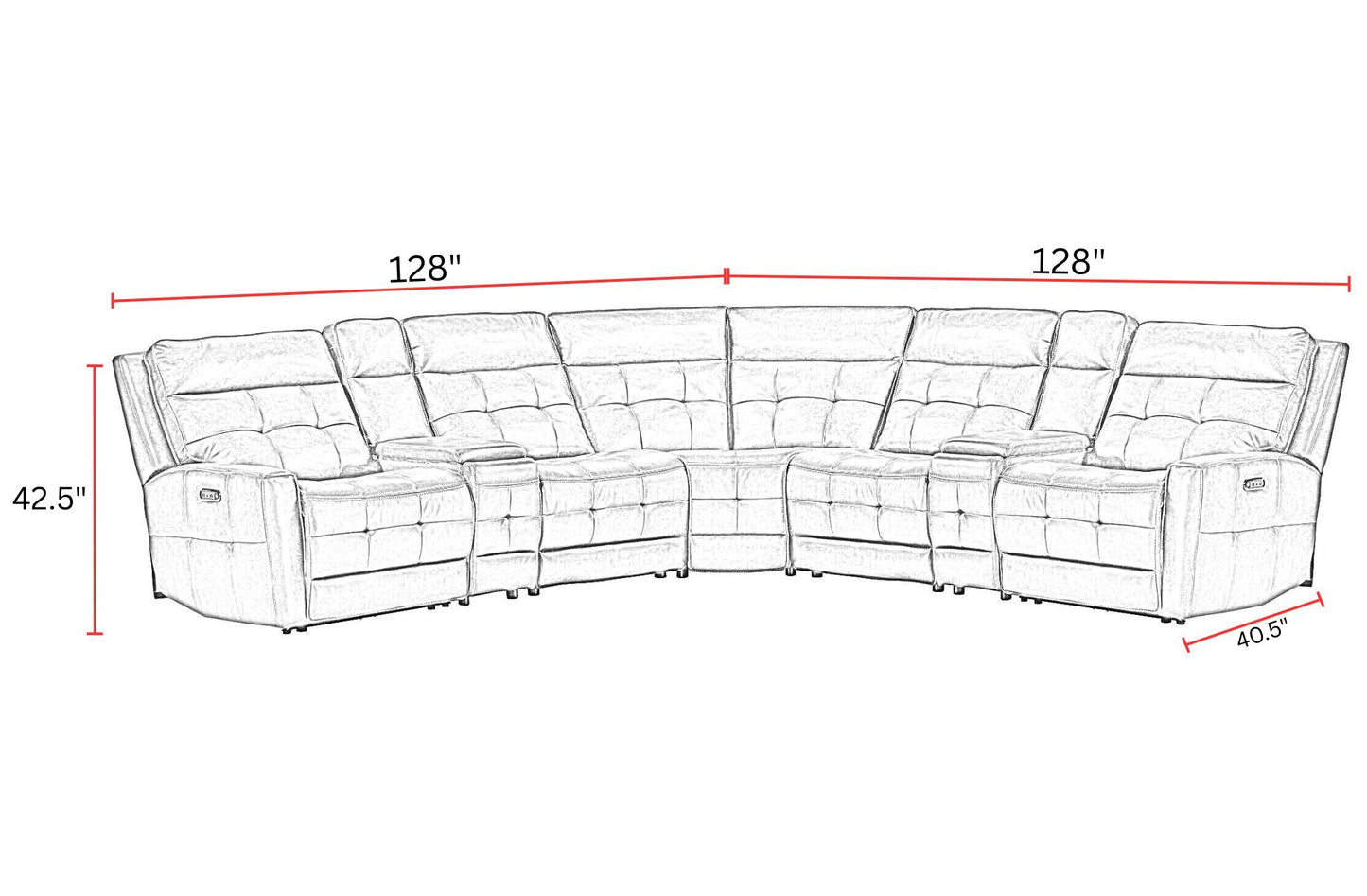 Canterbury - Zero Gravity Modular Power Reclining Sectional