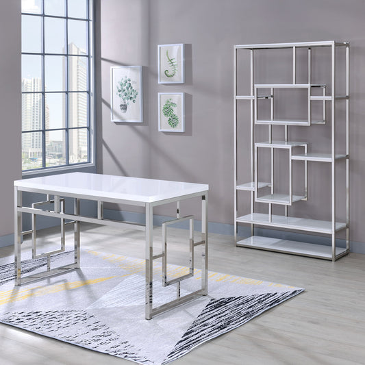 Alize - Bookcase And Desk - White
