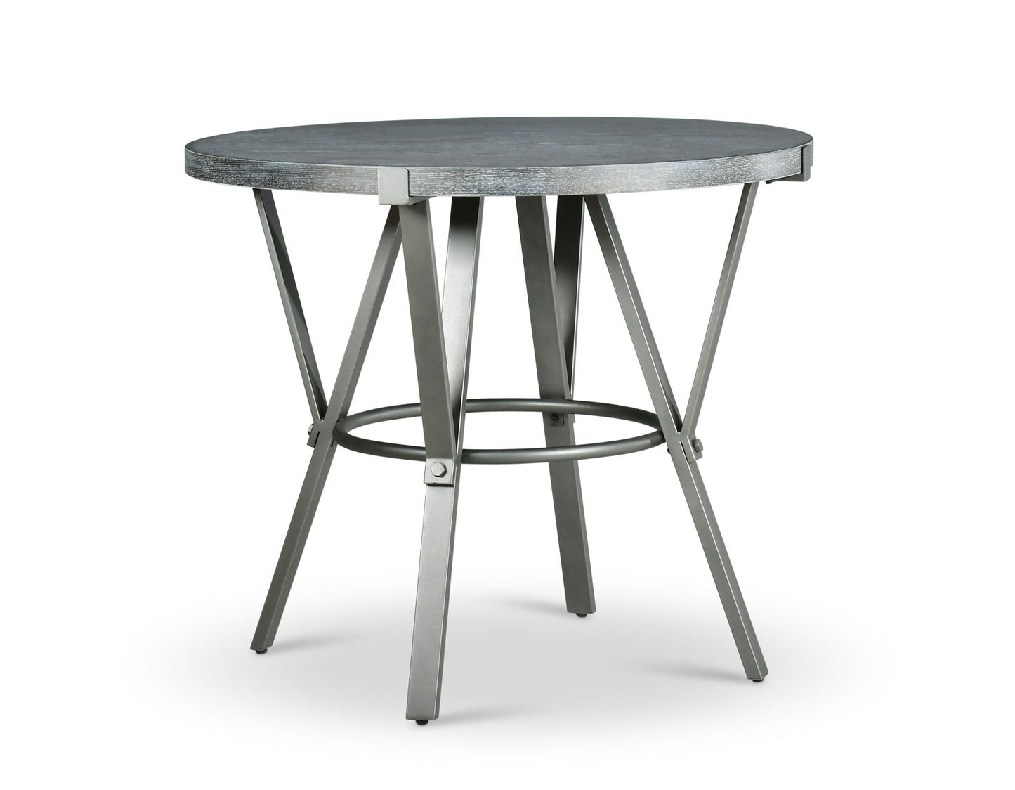 Portland - 3 Piece Dining Set With Round Counter Table - Gray