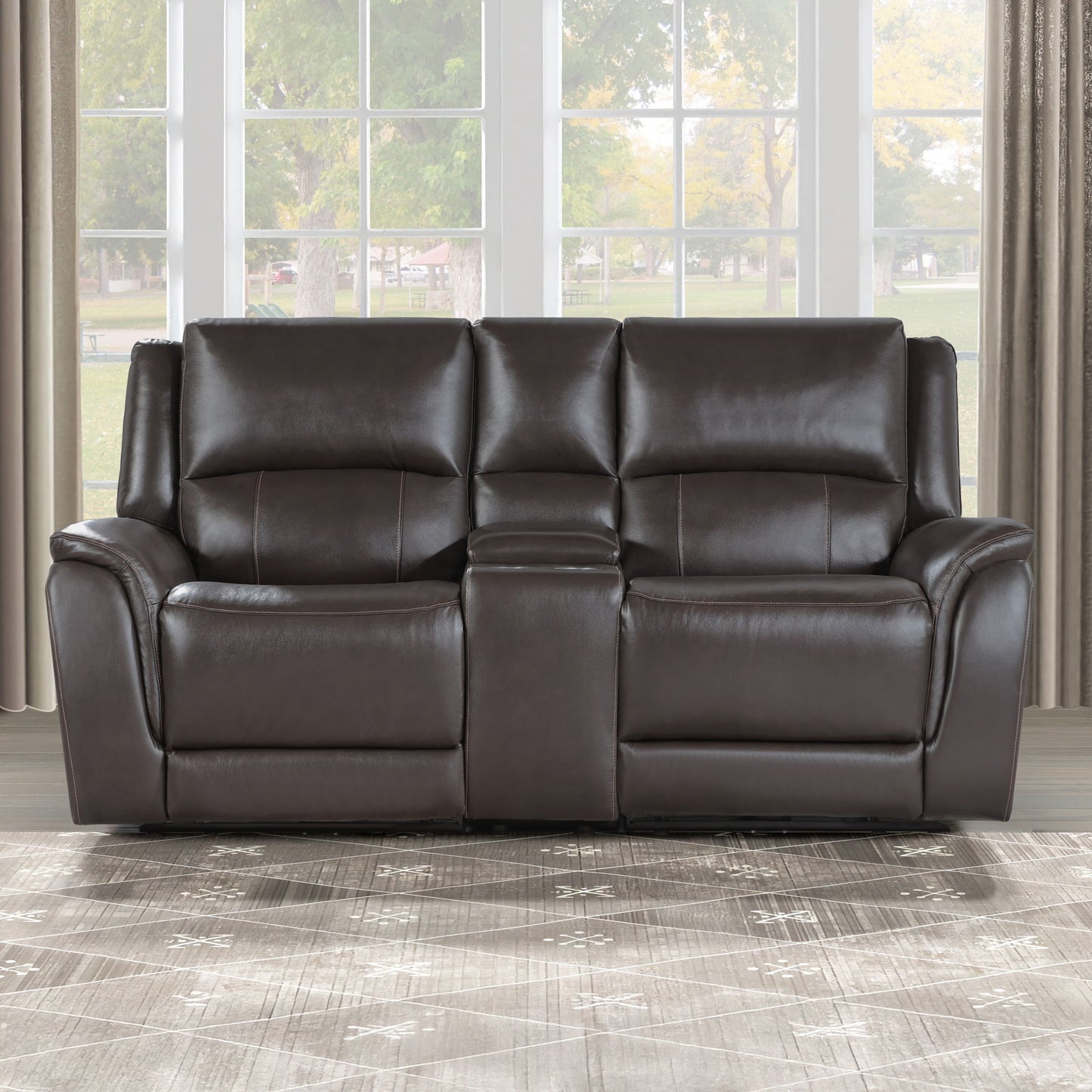 Alexandria - Power Reclining Console Loveseat