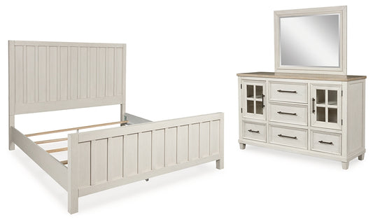 Shaybrock California King Panel Bed, Dresser and Mirror
