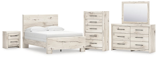 Lawroy Full Panel Bed, Dresser, Mirror, Chest and Nightstand