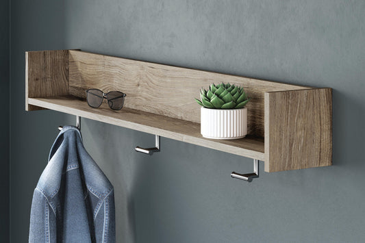 Oliah Wall Mounted Coat Rack w/Shelf