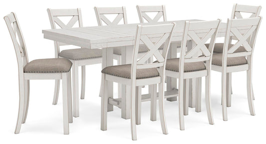 Robbinsdale Counter Height Dining Table and 8 Barstools