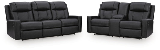 Mackmenville Reclining Sofa and Reclining Loveseat with Console