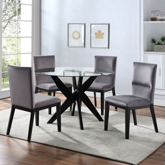 Amalie - 5 Piece Dining Set - Black