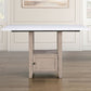 Taylor - Faux Marble Top Counter Table - White / Light Brown