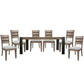 Cedar Fork - Dining Table With 6 Ladderback Chairs - Smoked Arabica