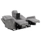 Linus - Zero Gravity Power Reclining Console Loveseat - Hudson Gray