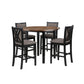 Potomac - 5 Piece Round Counter Dining Set (Table & 4 Chairs) - Brown / Black