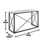 Skyler - White Marble Top Rectangular Sofa Table - White