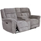 Richland - Power Reclining Console Loveseat - Bristol Gray