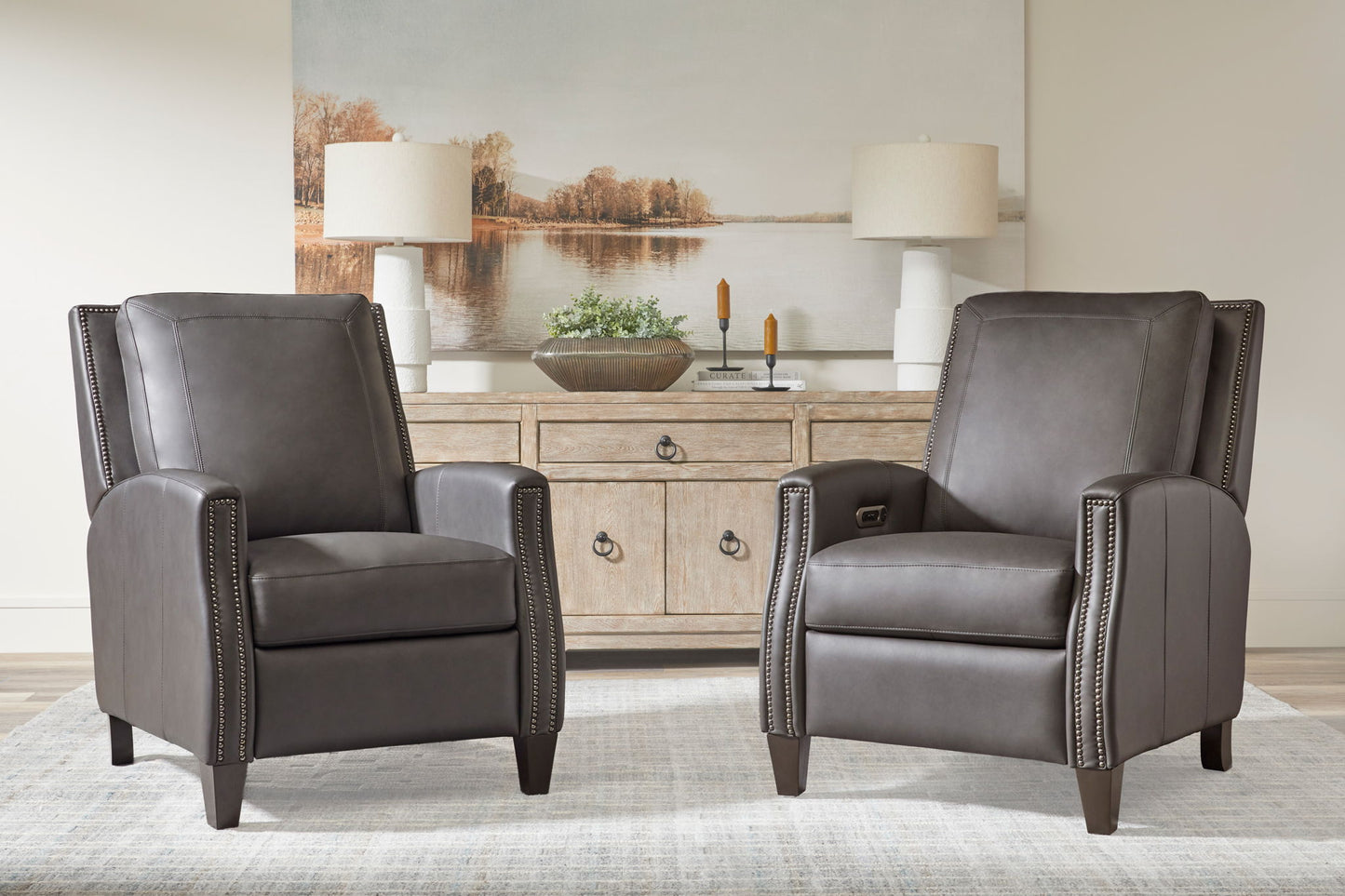 Hunter - Power Cordless High Leg Recliner