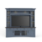 Americana Modern - TV Console with Hutch, Backpanel and LED Lights