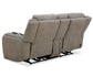 Penfield - Power Zero G Console Loveseat With Heat, Massage & Speaker P3 - Frappe