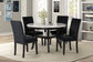 Celeste - Round Dining Table & 4 Chairs - Black