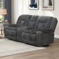 Stanwick - Reclining Console Loveseat With Power Footrest - Gray