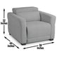 Isla - Dual Power Recliner - Dark Gray