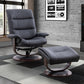 Knight - Manual Reclining Swivel Chair and Ottoman