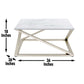 Zurich - Faux White Marble Top Coffee Table - White