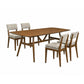 Miller - 5 Piece Set (78" Dining Table With 4 Side Chairs) - Walnut / Gray