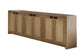 Escape - Console With Reversible Panel Doors - Glazed Natural Oak / Natural Cane