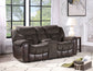 Apollo - Dual Power Console Loveseat - Black