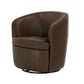 Barolo - 100% Italian Leather Swivel Club Chair (Set of 2)