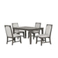 Lisbon - Rectangle Dining Table With 4 Chairs - Gray