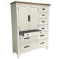 Americana Modern Bedroom - 7 Drawer Door Chest With Workstation - Cotton