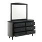 Skyline - Dresser & Mirror - Black / Gray