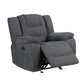 Redondo - Glider Recliner With Heat, Massage, Power - Dark Gray