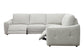 Julianna - 5 Piece Power Reclining Sectional With Power Headrests - Crisp Taupe