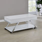 Zena - Lift-Top Cocktail Table With Casters - White