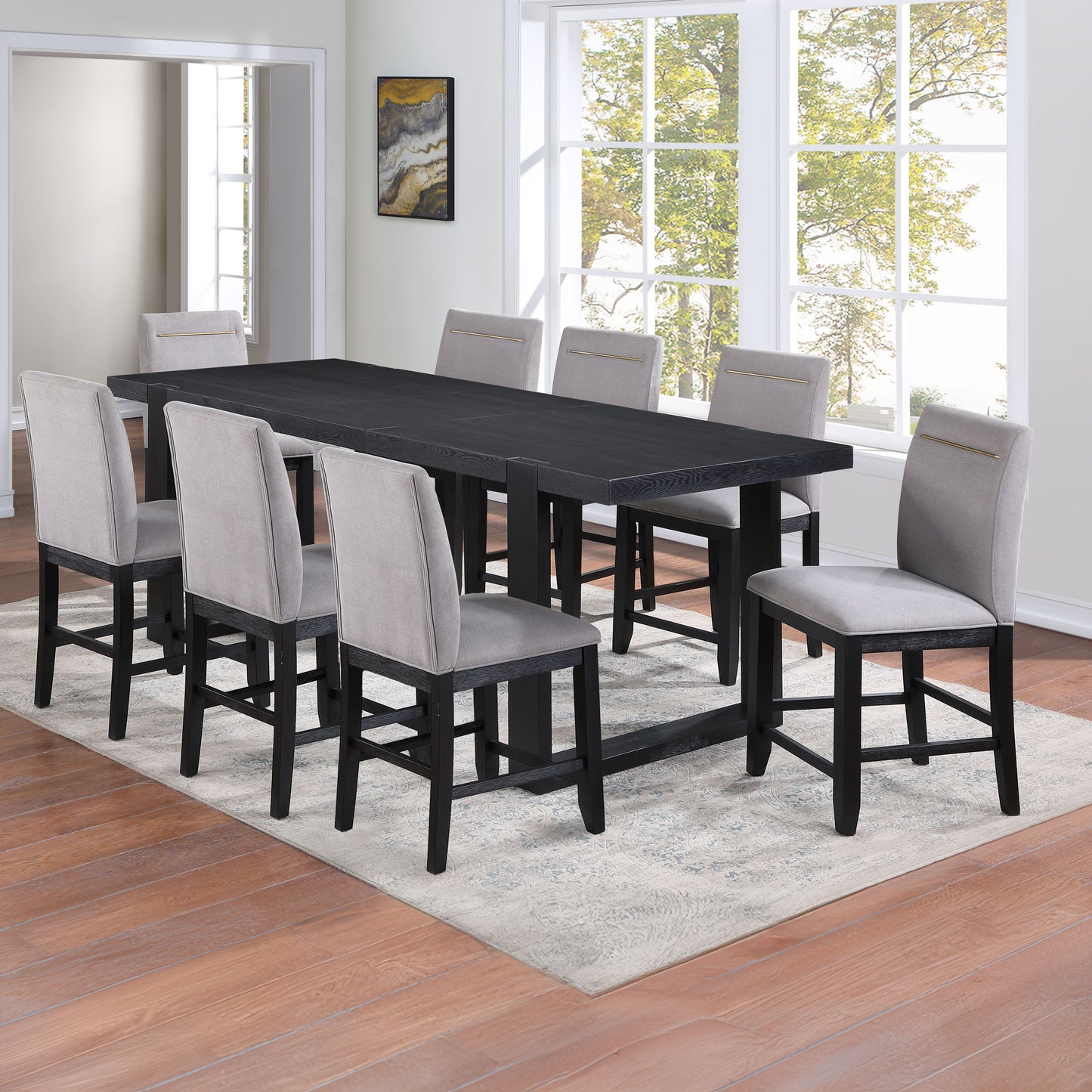 Yves - 9 Piece Counter Set - Black