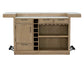 Escape - Dining Bar With 2 Upholstered Swivel Barstools - Glazed Natural Oak / Black Metal Trim
