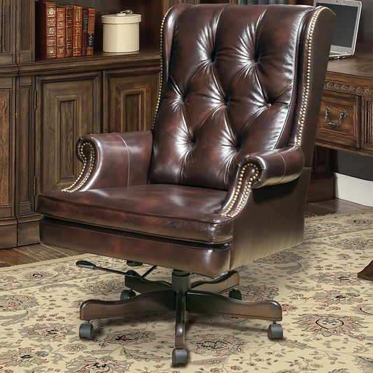Dc#112 - Ha - Desk Chair - Havana w/ Brown Base