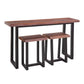 Jennings - Live Edge 3 Piece Counter Dining Set - Brown