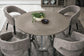 Pure Modern Dining - Round Table With Wood Base - Moonstone