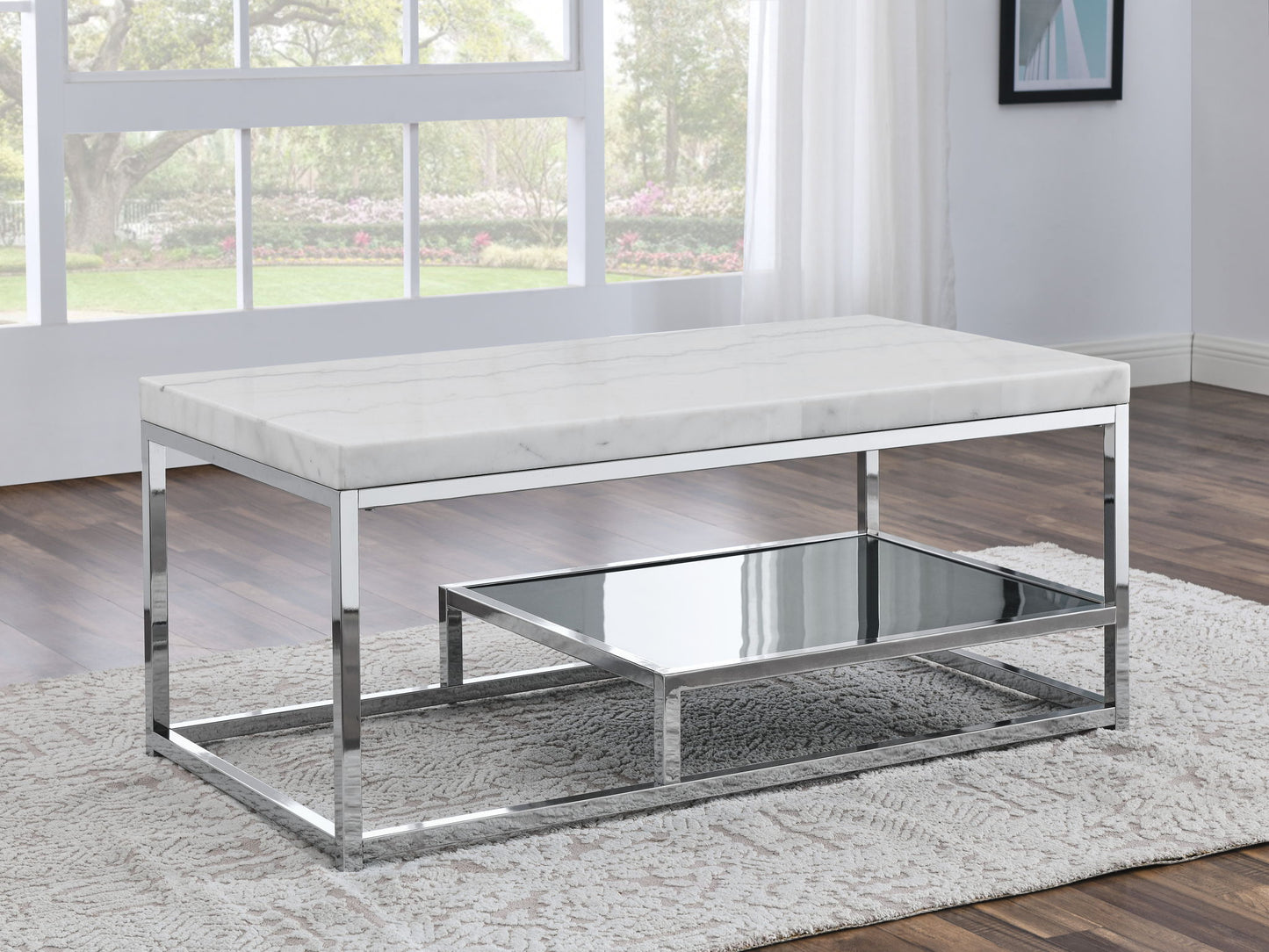 Aston - White Marble Top Table