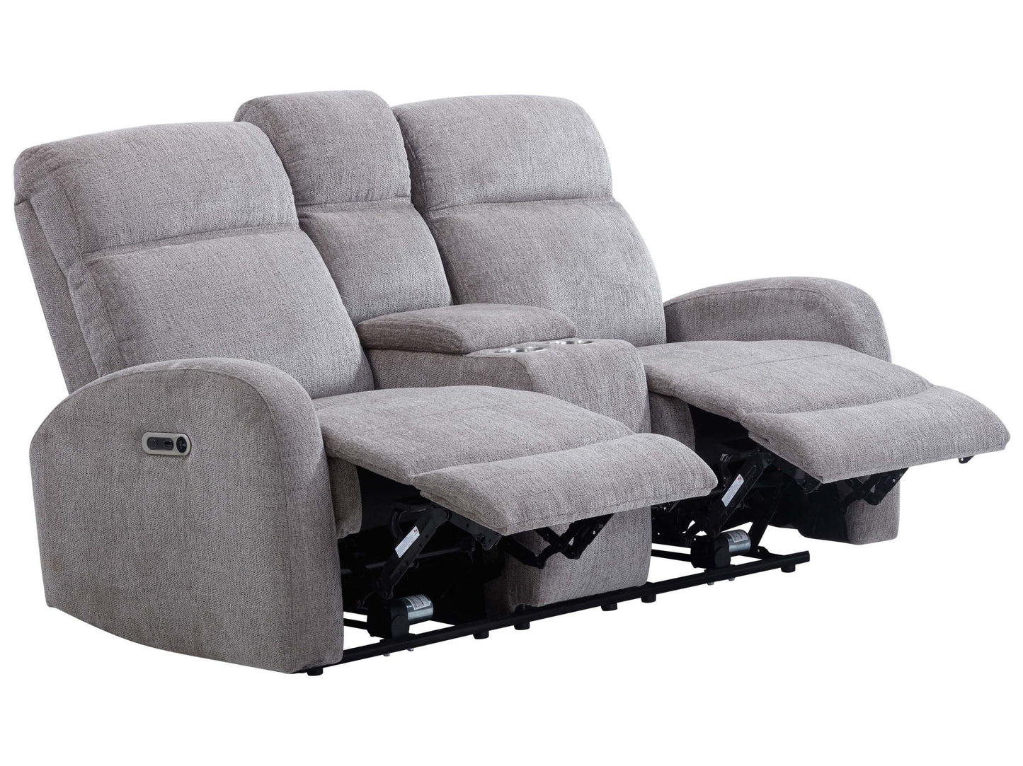 Tuscany - Power Reclining Console Loveseat - Whiskers Nature