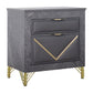 Symmetry - 2 Drawer Nightstand - Charcoal